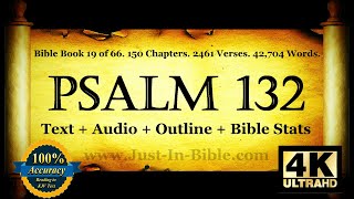 The Book of Psalms | Psalm 132 | Bible Book #19 | The Holy Bible KJV Read Along Audio/Video/Text