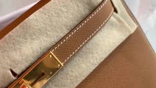 Hermes Gold Kelly 28 cm Epsom Gold Hardware