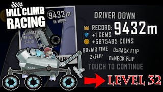 Hill Climb Racing | 9432m in Moon Stage | HCR Hacked vehicles | Funny Gameplay | Android, iOS Games