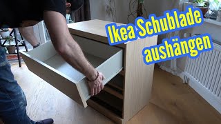 IKEA Schublade ausbauen Schubladen aushängen herausnehmen Ikea