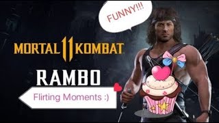 Rambo Flirting on MK 11 funny scene