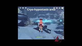 Genshin Impact - How to get in cave below Cryo-Hypostasis  #shorts