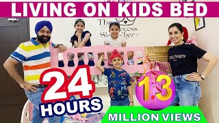 Challenge - Living On Kid's Bed - 24 Hours | Ramneek Singh 1313 @RS1313Vlogs @RS1313Shorts