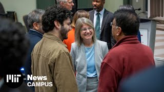 President-elect Sally A. Kornbluth addresses the MIT community