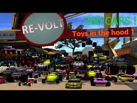 Re-volt – 200 Cars race ! – Toys in the hood