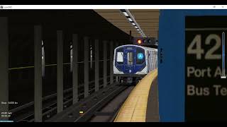 OpenBVE: R211A test train + R143 Protection Train @ 42 St-Port Authority Bus Terminal