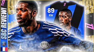 89 RATED LIGUE 1 PLAYER OF THE MONTH OUSAMNE DEMBELE SBC REVIEW IN EAFC25!!!