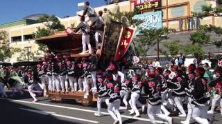 2012.9.16　春木だんじり祭 やりまわし （春木中町 ラパーク前)