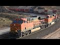 4k bnsf and union pacific freight trains in the cajon pass foreign power cnw leader u0026 more