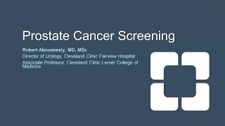 Prostate Cancer Screening and Diagnosis | Virtual Event