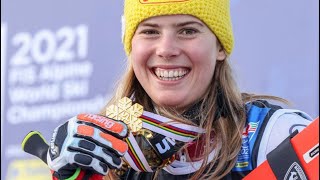 Katharina Liensberger Gold Medal Slalom Cortina d’ampezzo