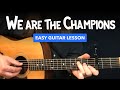 🎸 We Are The Champions • Easy acoustic guitar lesson (Queen)