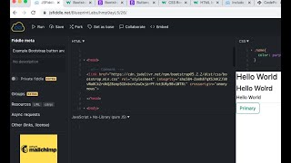 Intro to HTML, CSS, and Bootstrap using JSFiddle
