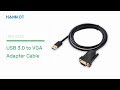 USB 3.0 to VGA Display Adapter Cable for Multi-Monitors (Connect Laptop to Monitor Using USB)