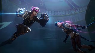 Arcane Jinx Vs Vi Scene (To Ashes And Blood) Cropped Live Wallpaper Version