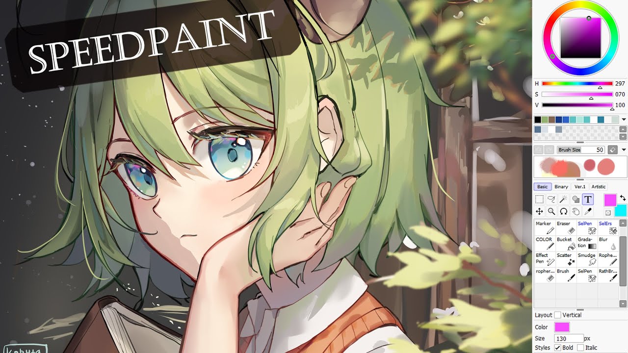 Stares Pensively Into The Distance Anime Girl Speedpaint