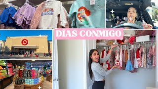 DÍAS CONMIGO💕 Limpiando y organizando el cuarto de mi hija, compras para DISNEY 🛍