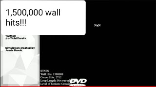 DVD screensaver 1.5M wall hits | Update #166