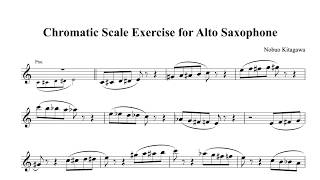 Chromatic Scale Exercise for Also Saxophone　アルトサックスの為の半音階練習曲