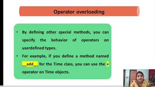 Python concepts - OPERATOR OVERLOADING TO INTERFACE AND IMPLEMENTATION
