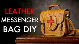 Leather Messenger Doctor Bag - 4K Tutorial and Pattern Download