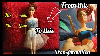 How to make DOLL 🪆 CLOTH with BALLOON 🎈||DIY dress 👗 for Barbie No sew No Glue|Zeenat Sartaj