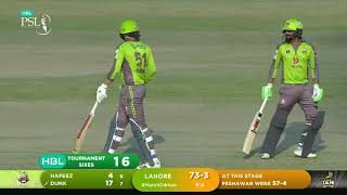 Match Highlights Lahore Qalandars vs Peshawar Zalmi Ben Dunk Batting Against Peshawar