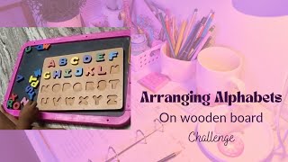 Alphabets puzzle on wooden board || #ABCD #woodenboard #alphabet