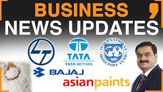 Business News Live | Stock Market Today | IMF India Forecast | Q1 Results | Adani News | Rice Export