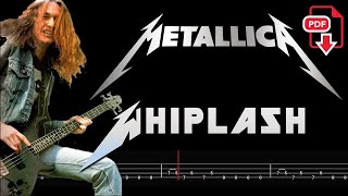 Metallica - Whiplash (🔴Bass Tabs | Notation) @ChamisBass  #metallicabass #cliffburton #basstabs