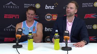 Petteri Koponen and Sam Mennenga press conference vs Melbourne United - Round 7, NBL25