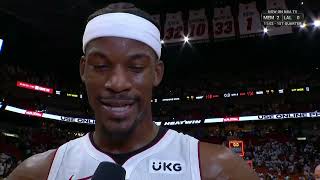 Jimmy Butler reacts to setting Miami Heat RECORD for points in a playoff game with 56 | NBA on ESPN