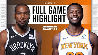 Brooklyn Nets vs. New York Knicks [FULL GAME HIGHLIGHTS] | NBA on ESPN
