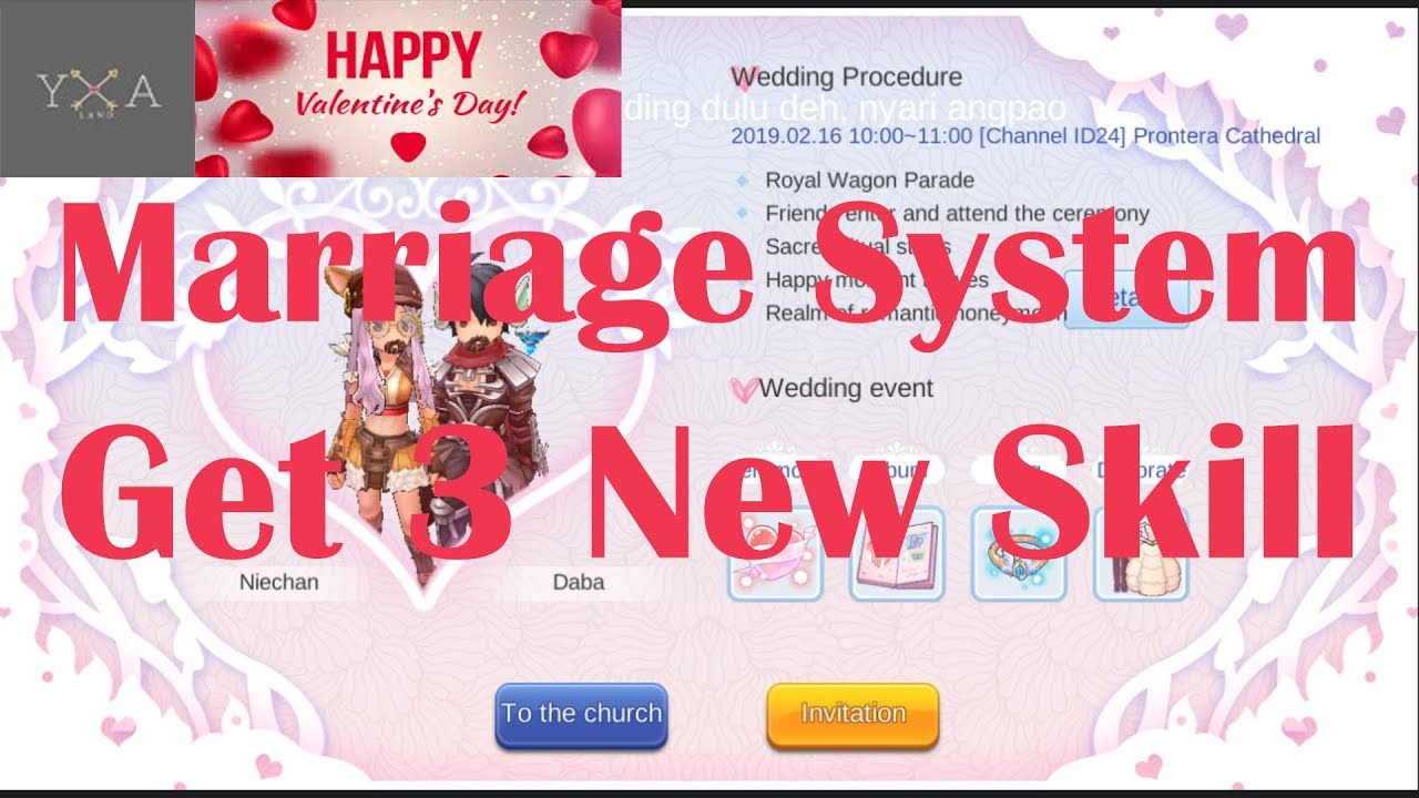 Marriage System Ragnarok Eternal Love Special Event Valentine Youtube