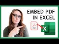 How to Insert/Embed a PDF in a Microsoft Excel Spreadsheet