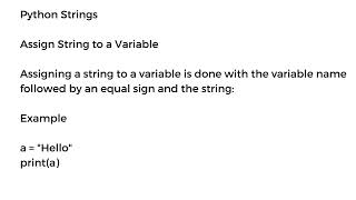 Python Strings | Assign a String to a Variable