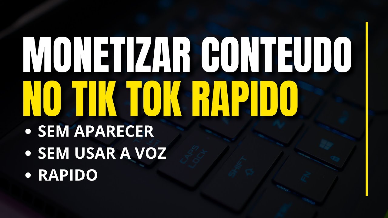 COMO CRIAR CONTEÚDO PARA MONETIZAR NO TIK TOK - YouTube