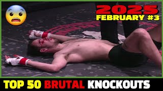 Top 50 Brutal Knockouts February 2025 #3 (MMA•Muay Thai•Boxing•Kickboxing)(HD)