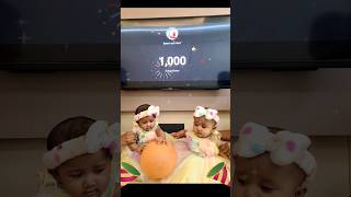 1000 Subscribe Celebration 🎊❤️ सान्वी \u0026 अन्वी | Sanvi \u0026 Anvi  #2023 #1000subscriber