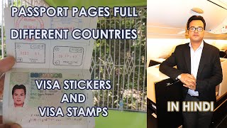 INDIAN ECNR PASSPORT PAGES FULL | VISA STICKERS \u0026 STAMPS FROM DIFFERENT COUNTRIES