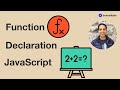 Create Function in JavaScript using Function Declaration