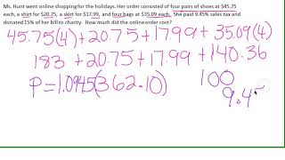 Multi Step Percent Problems 7th Grade