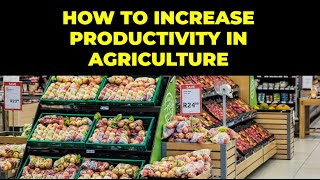 How to increase productivity in agriculture| Farm productivity| Farming Tips