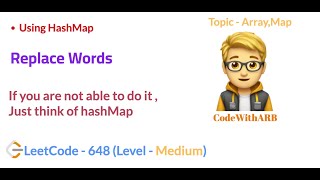 Replace Words (LeetCode 648) (HashMap)