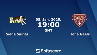 Siena Saints vs. Iona Gaels || NCAA D1 Men's Basketball || January 5, 2025 🏀🔥