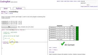Codingbat - middleWay (Java)