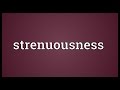 Strenuousness Meaning