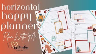 Plan With Me| Try This Creative Horizontal Happy Planner Spread Idea