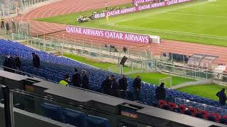 Roma-Fiorentona, i Friedkin e Fienga salutano la dirigenza viola