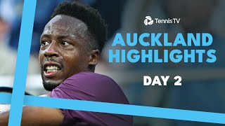 Monfils Battles Martinez; Mensik, Cobolli \u0026 Norrie Play | Auckland 2025 Highlights Day 2